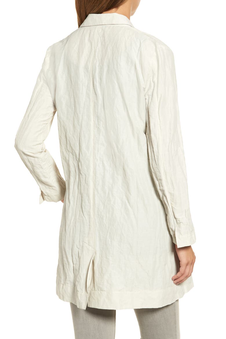 Notch Collar Long Jacket, Alternate, color, BONE