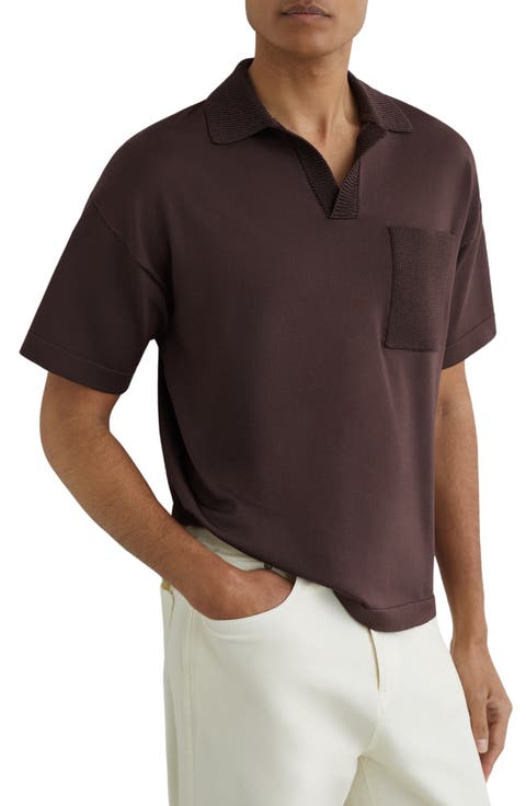 Warton Oversize Johnny Collar Pocket Polo