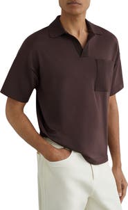 Reiss Warton Oversize Johnny Collar Pocket Polo