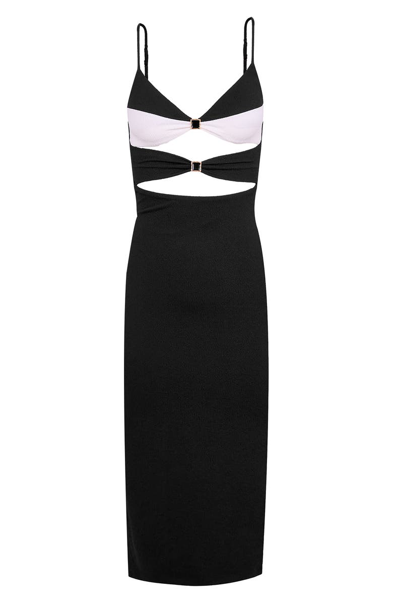 ViX Paula Hermanny Selena Embellished Cutout Cover-Up Dress, Alternate, color,