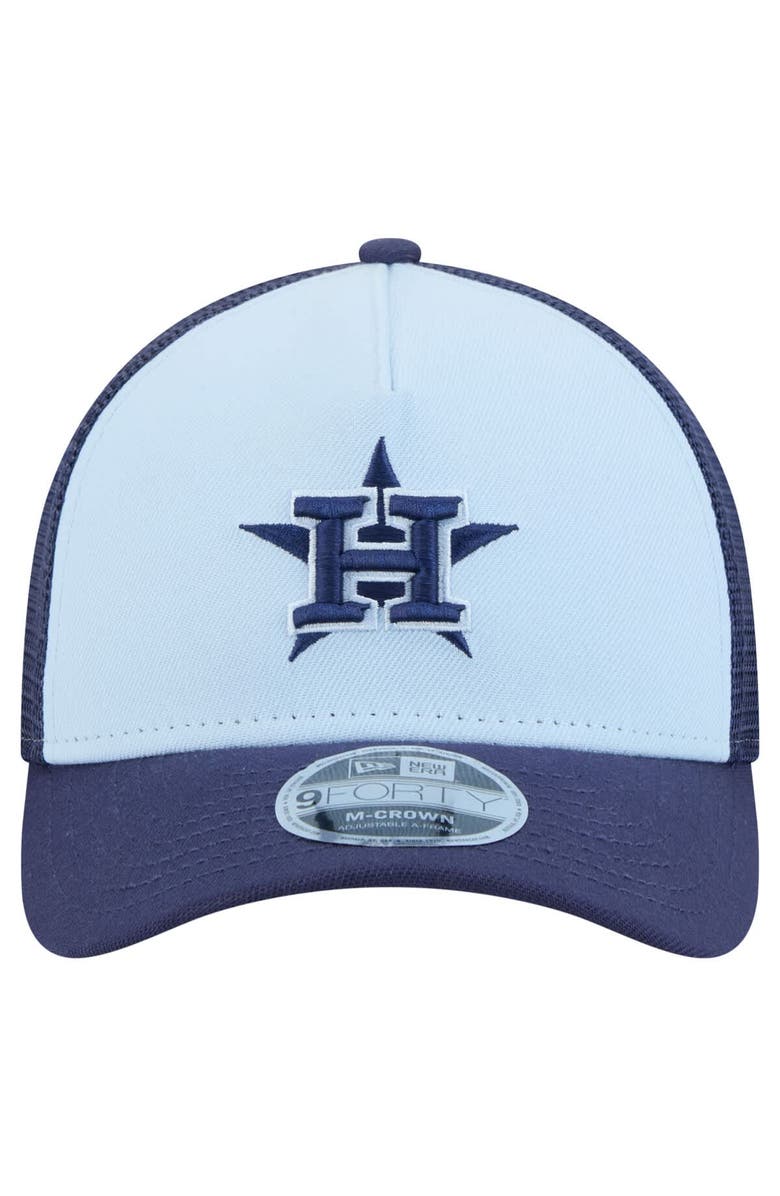 New Era Men's New Era Light Blue/Navy Houston Astros 2-Tone Color Pack 9FORTY Adjustable Trucker Hat, Alternate, color, Light Blue