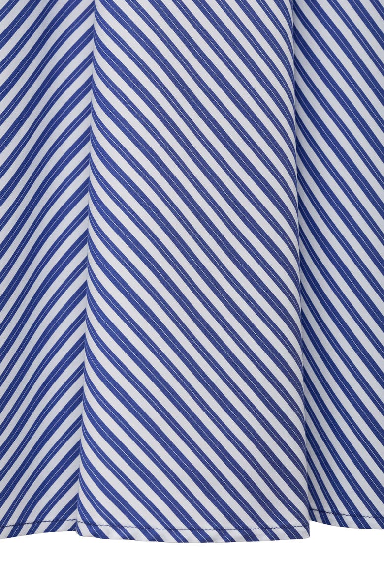 MANGO Prima Stripe Cotton Blend Midi Dress, Alternate, color, Blue