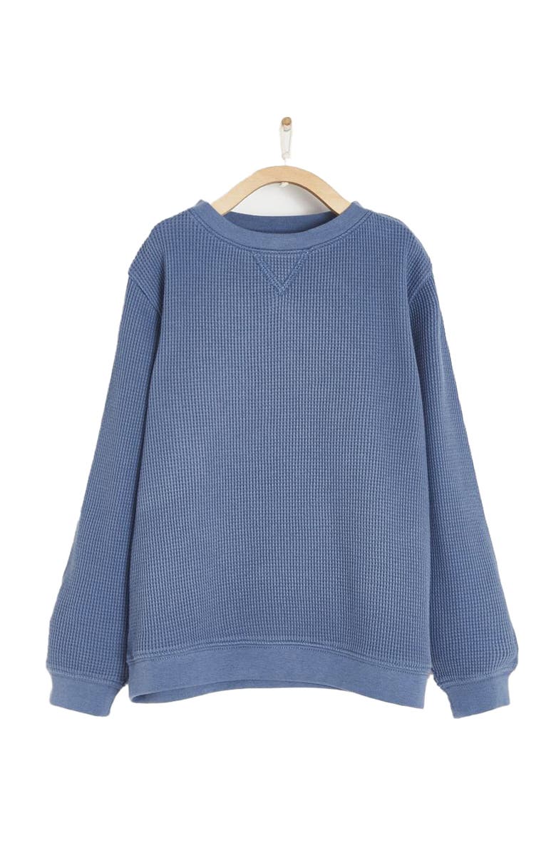 Babycottons Premium Cotton Waffle Round Neck Long Sleeve Top For Infant, Main, color, 