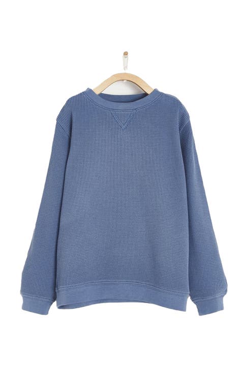 Premium Cotton Waffle Round Neck Long Sleeve Top For Infant