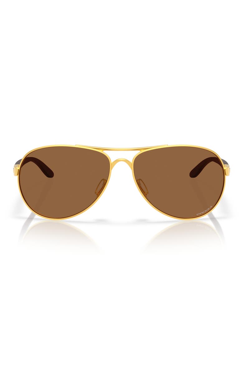 Feedback 59mm Prizm™ Pilot Sunglasses, Main, color, BRONZE