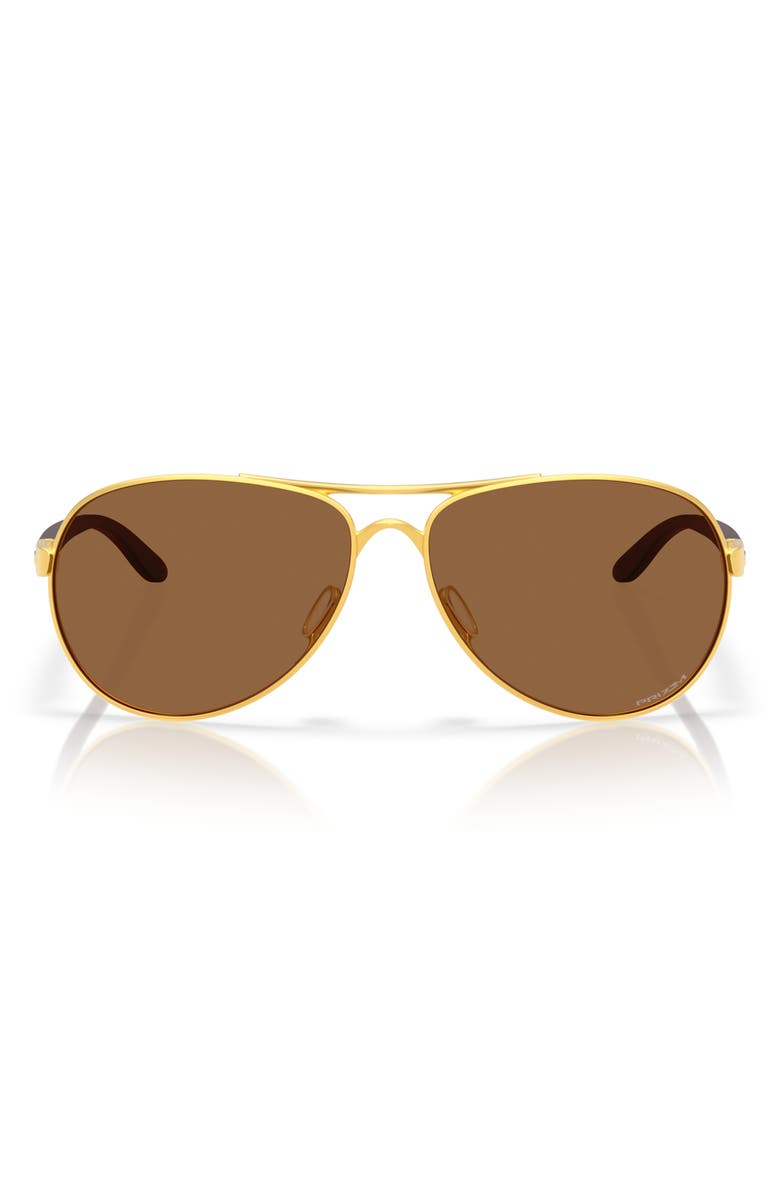 Oakley Feedback 59mm Prizm<sup>™</sup> Pilot Sunglasses, Main, color, Bronze