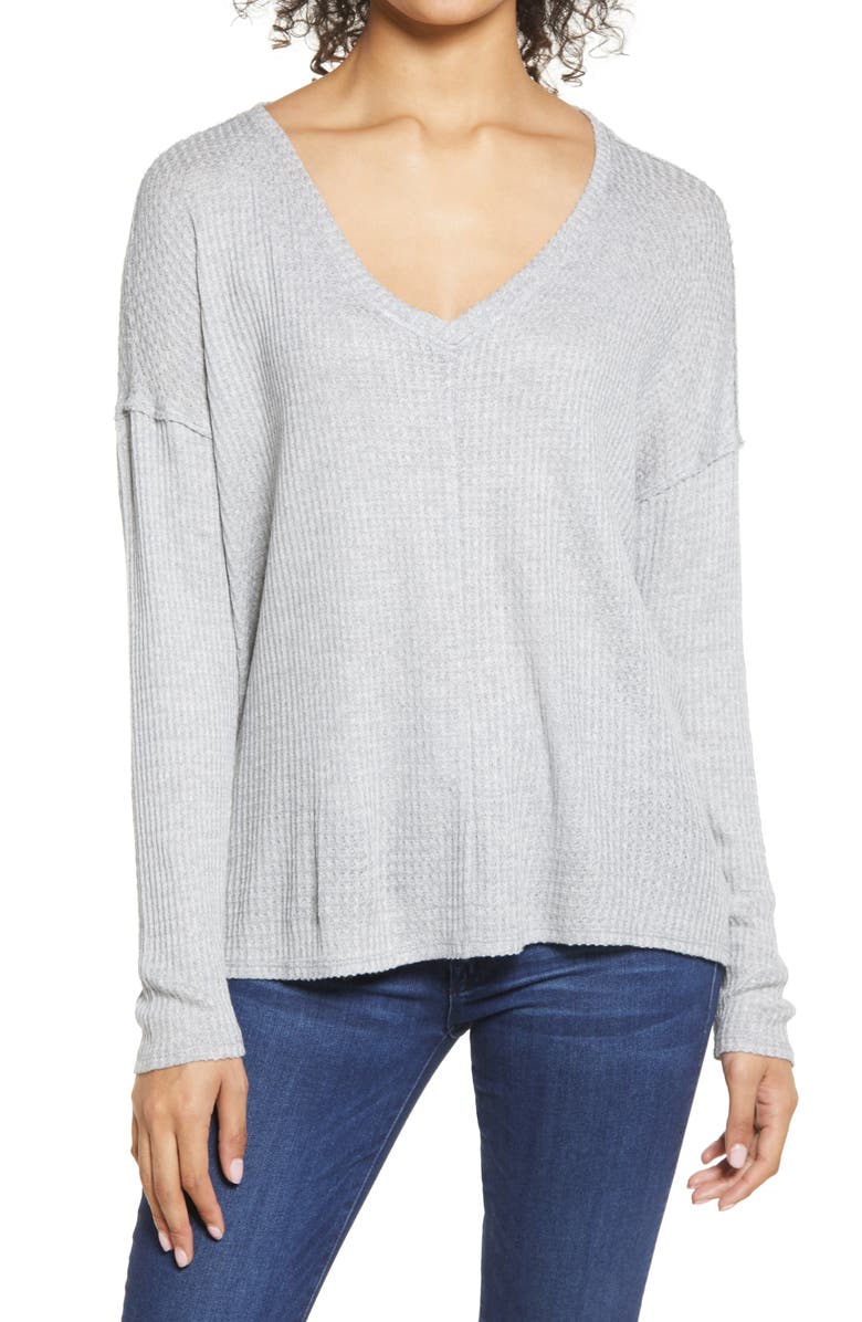 GIBSONLOOK Thermal V-Neck Tunic, Main, color, 