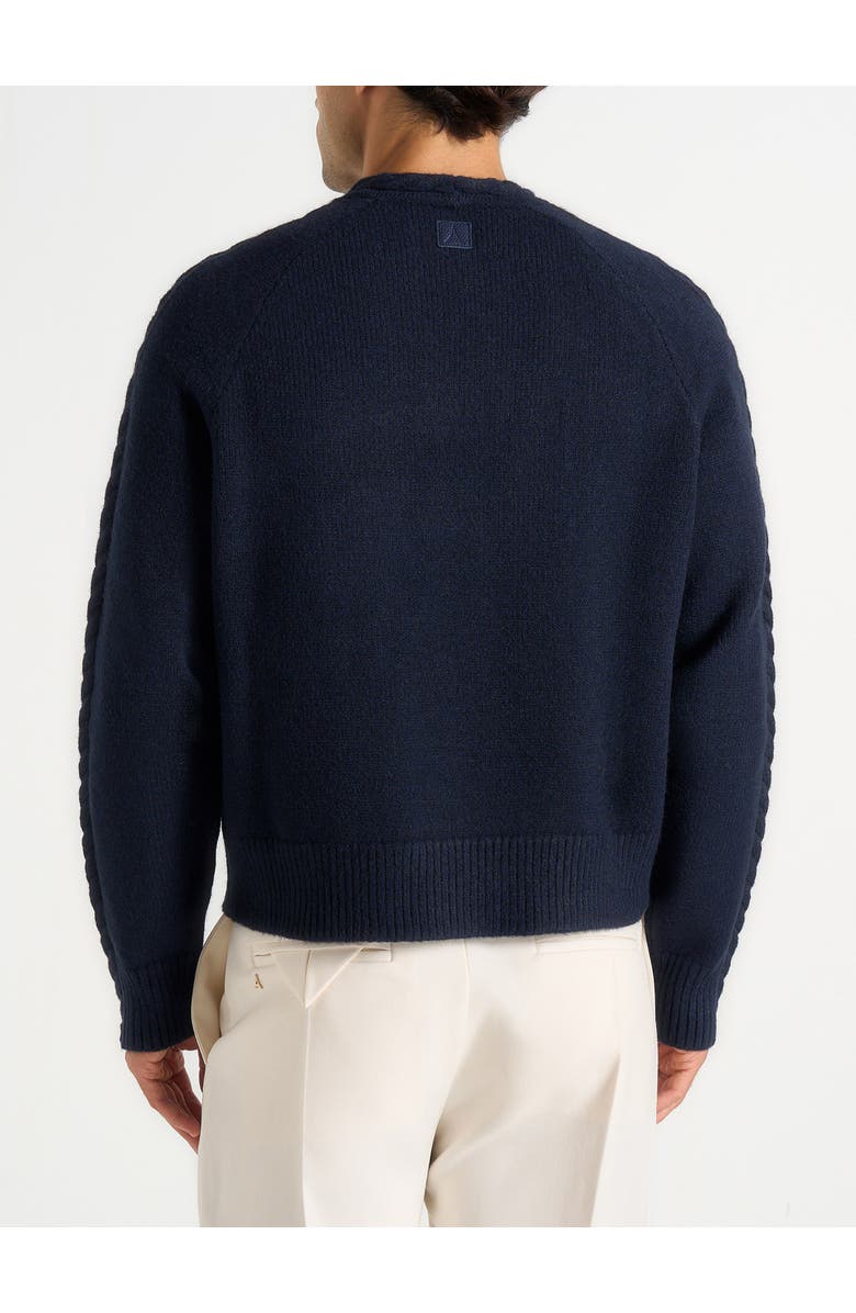 Manière De Voir Raymond Plait Detail Raglan Knit Jumper, Alternate, color, Navy