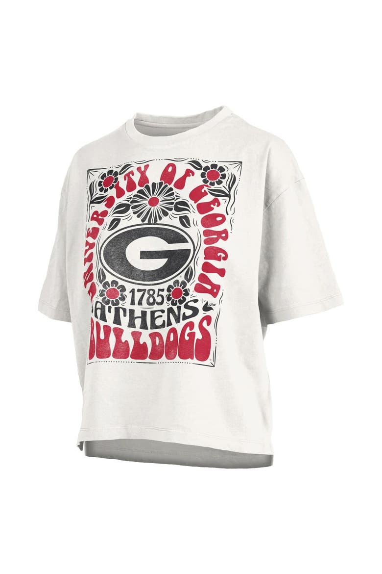 Women's Pressbox White Georgia Bulldogs Harmony Oversized T-Shirt, Alternate, color, White