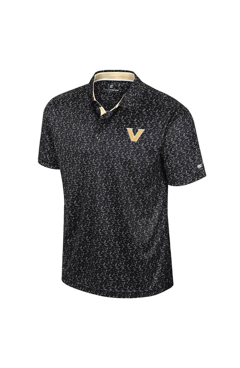 COLOSSEUM Men's Colosseum Black Vanderbilt Commodores Sublimated Golf Polo, Alternate, color, 