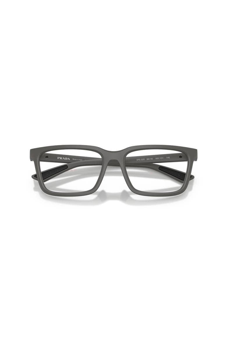 54mm Rectangle optical glasses, Alternate, color, Grey