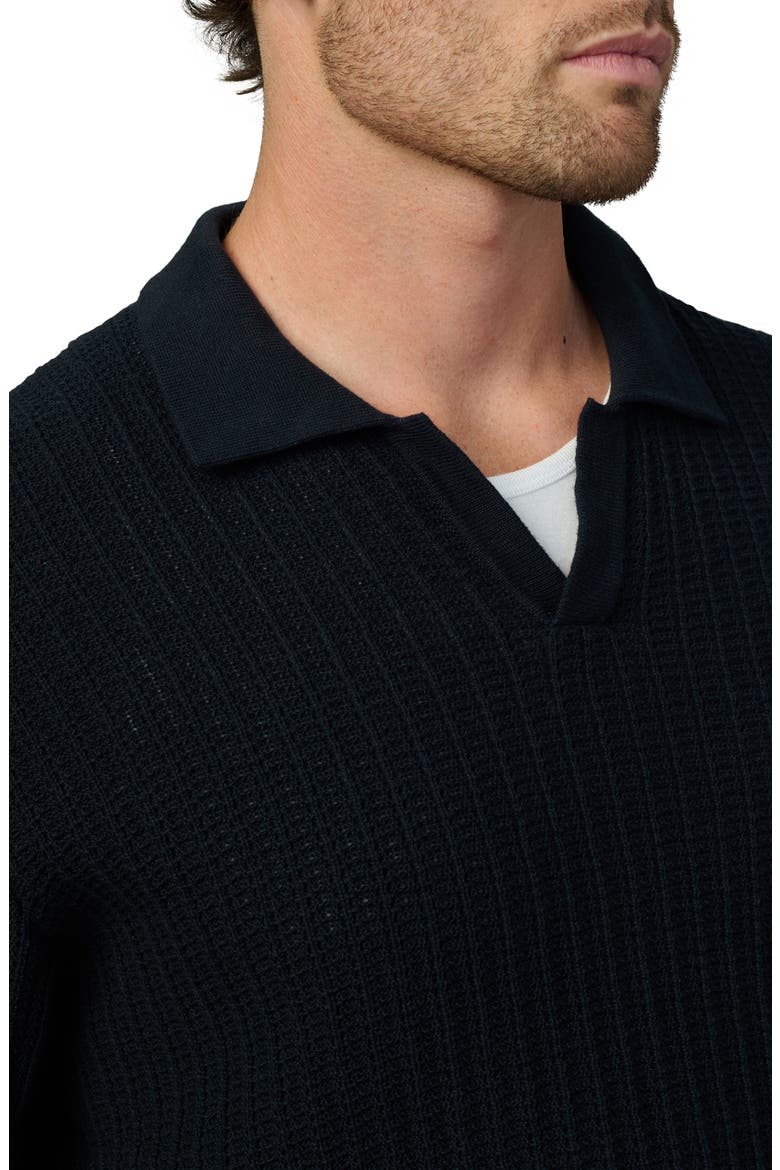 Textured Johnny Collar Polo, Alternate, color, TRUE NAVY