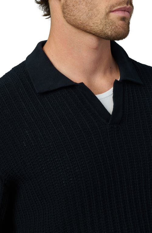 Joe's Textured Johnny Collar Polo In True Navy