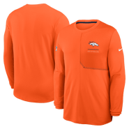Nike Men's Nike  Orange Denver Broncos Sideline Coaches UV Dri-FIT Long Sleeve Shirt