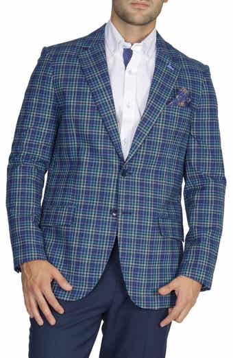 TailorByrd Multi Plaid Cotton Sportcoat