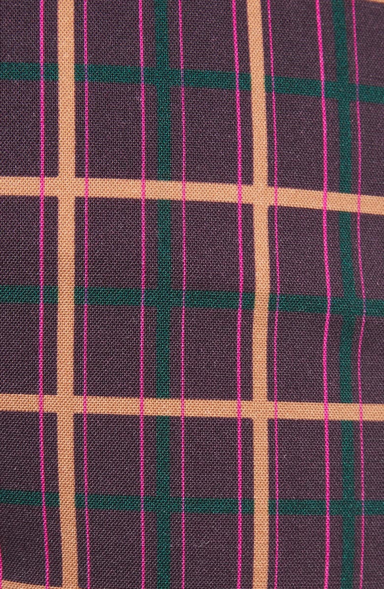 Theory York Plaid Cuffed Crop Pants, Alternate, color,