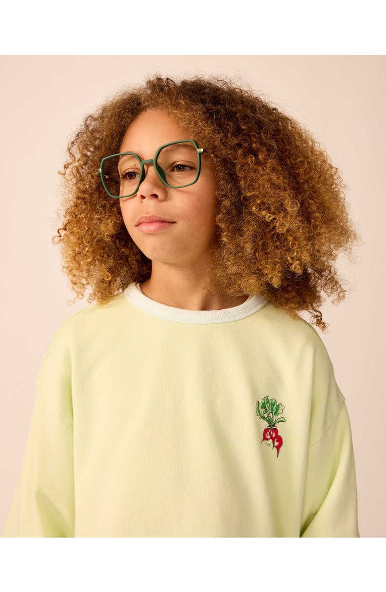 The Sunday Collective Organic Weekend Sweatshirt, Alternate, color, Cucumber Stripe