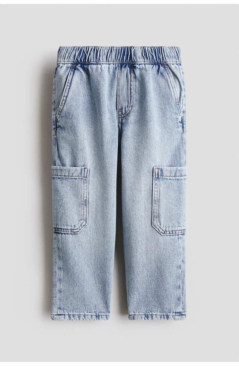 H&M Denim Cargo Joggers, Alternate, color, Pale Denim Blue