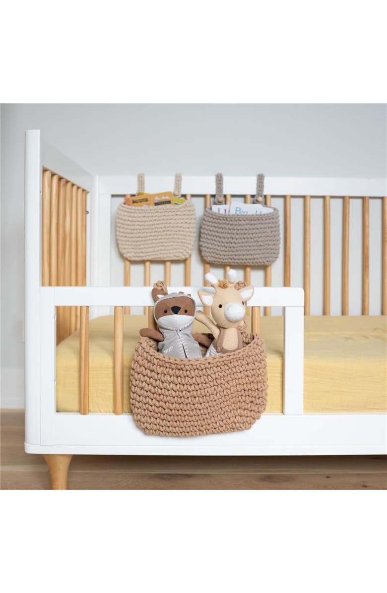 CRANE BABY Assorted 3-Pack Hanging Storage Bins, Alternate, color, Beige