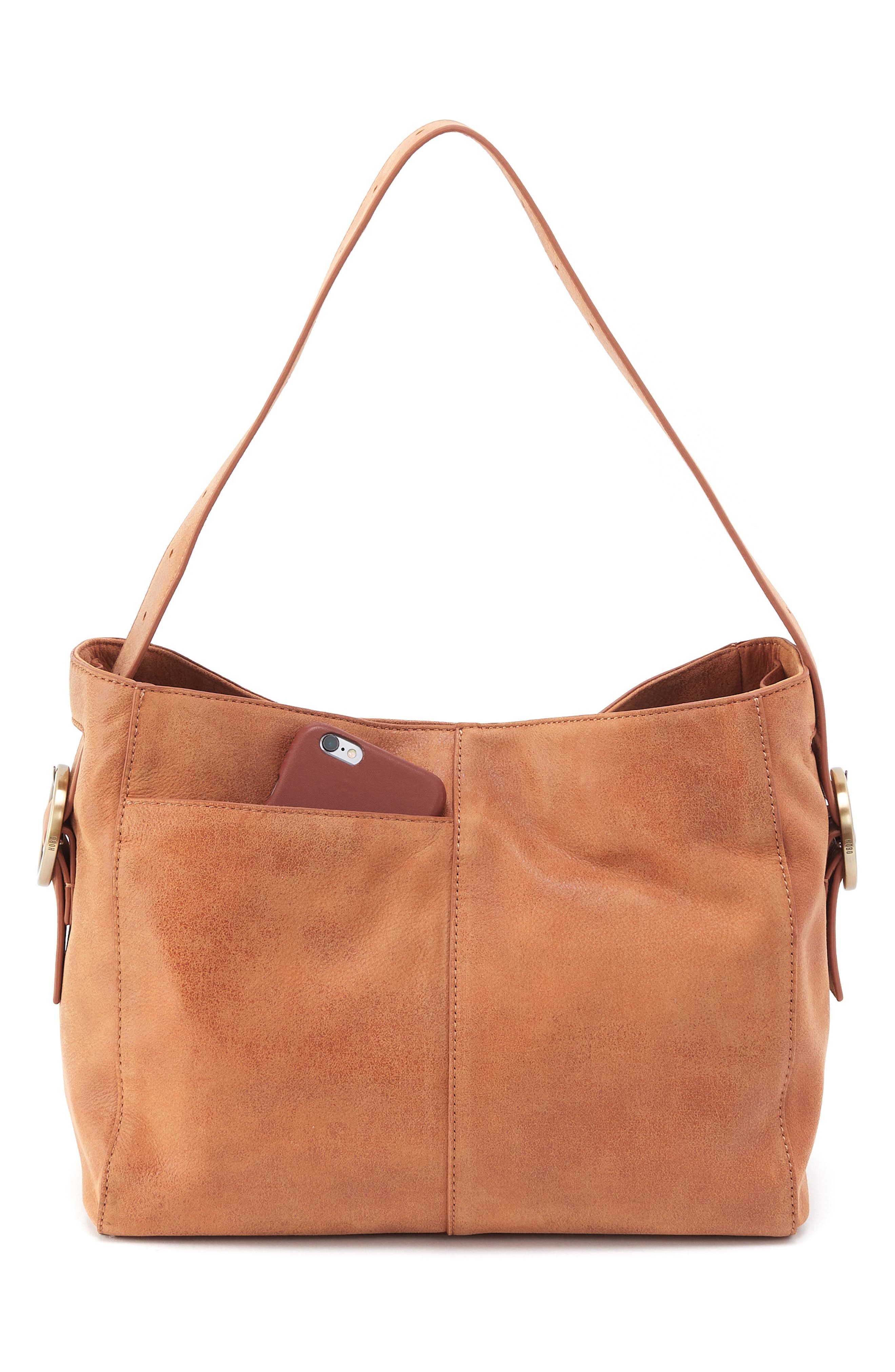 HOBO Render Leather Shoulder Bag, Alternate, color, Whiskey