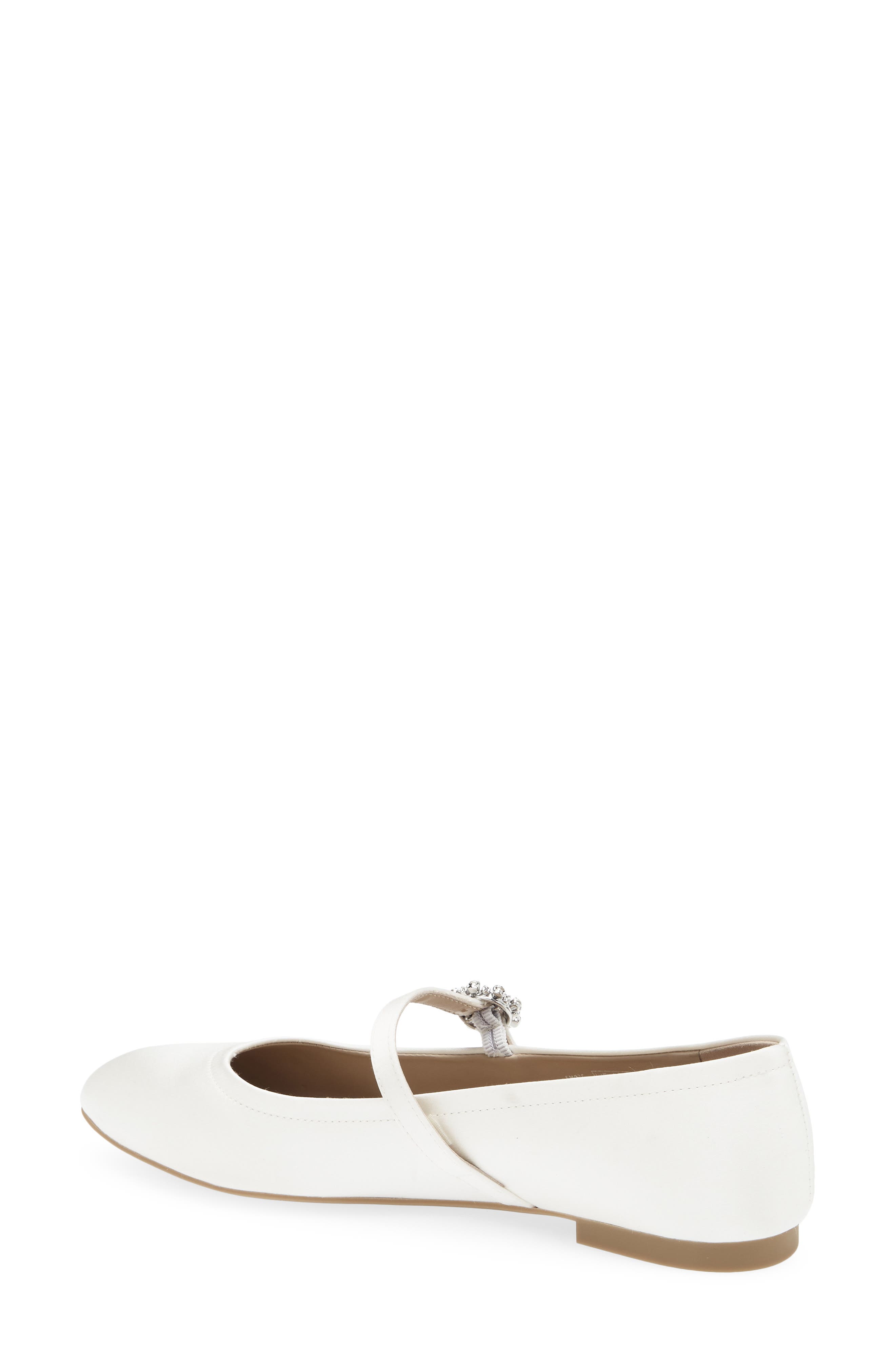 Stuart Weitzman Aura Mary Jane Flat, Alternate, color, White.