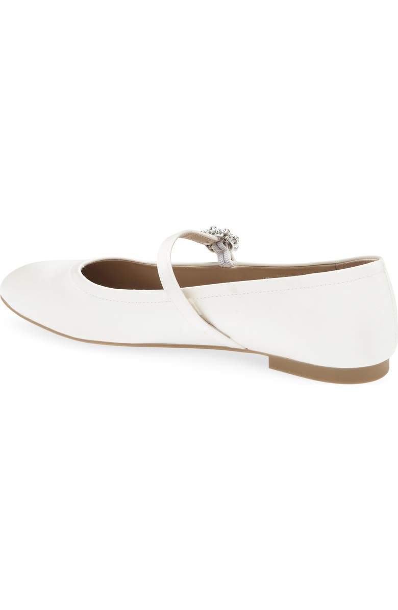 Stuart Weitzman Aura Mary Jane Flat, Alternate, color, White.