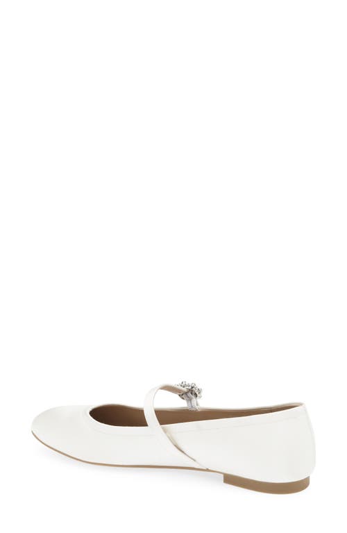 Stuart Weitzman Aura Mary Jane Flat In White