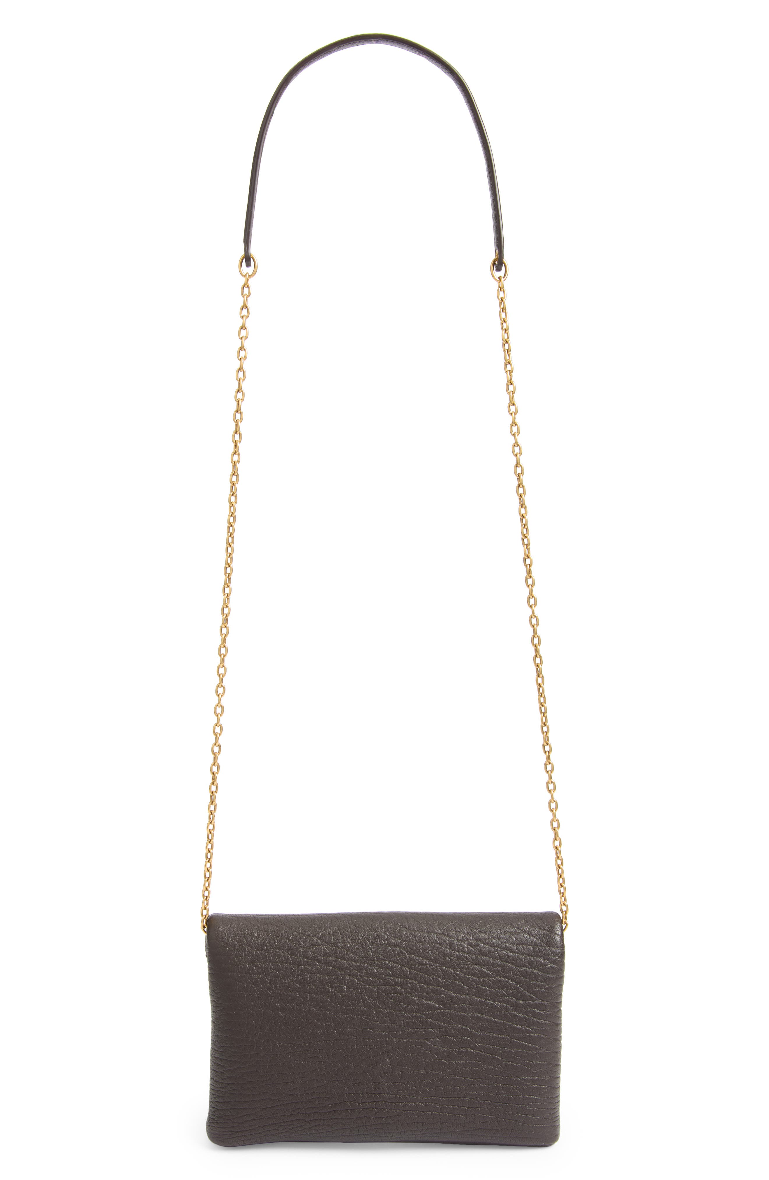 Small Leather Crossbody Bag, Alternate, color, CHOCOLATE NOIR