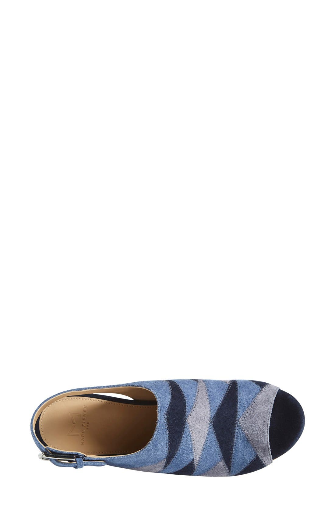 'Queenie' Platform Sandal, Alternate, color, DARK BLUE