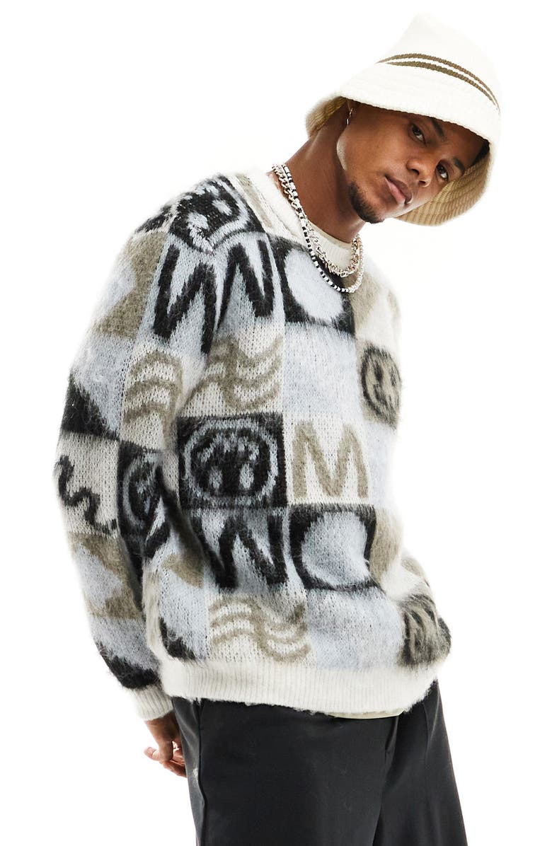 ASOS DESIGN Relaxed Fluffy Sweater, Main, color,