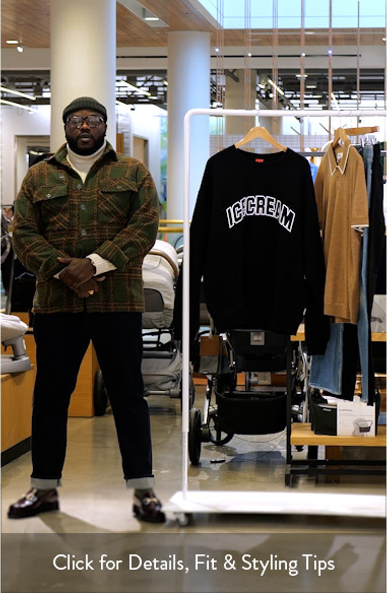 College Logo French Terry Crewneck Sweatshirt, sales video thumbnail