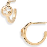 Gucci Interlocking G Huggie Hoop Earrings