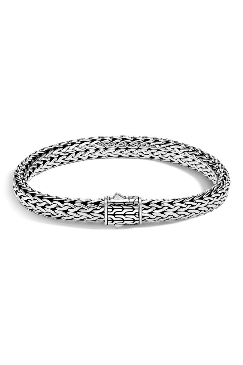 Icon Bracelet, Dark Silver, 6.5mm, Alternate, color, SILVER