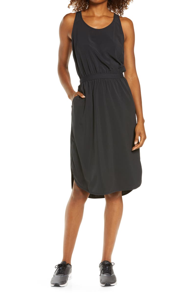 Zella Mix It Up Performance Stretch Recycled Polyester Tank Dress, Main, color,