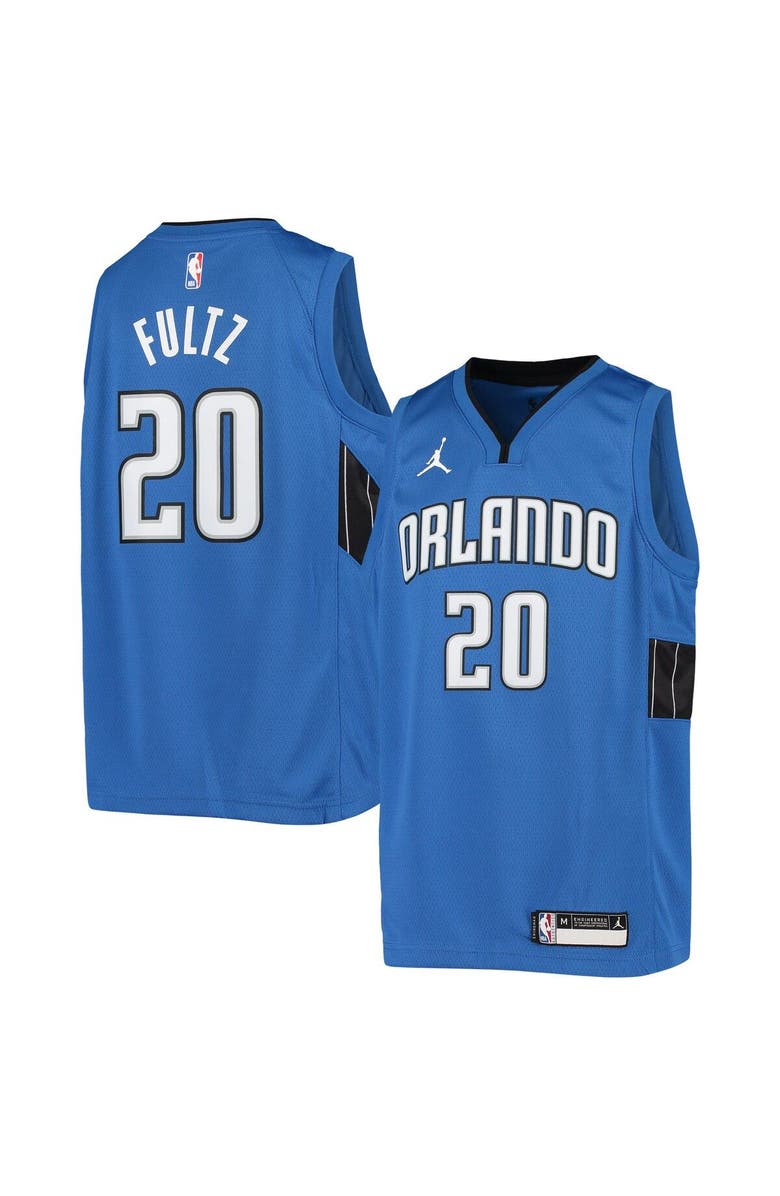 Jordan Brand Youth Jordan Brand Markelle Fultz Blue Orlando Magic 2020/21 Swingman Jersey - Statement Edition, Main, color, 
