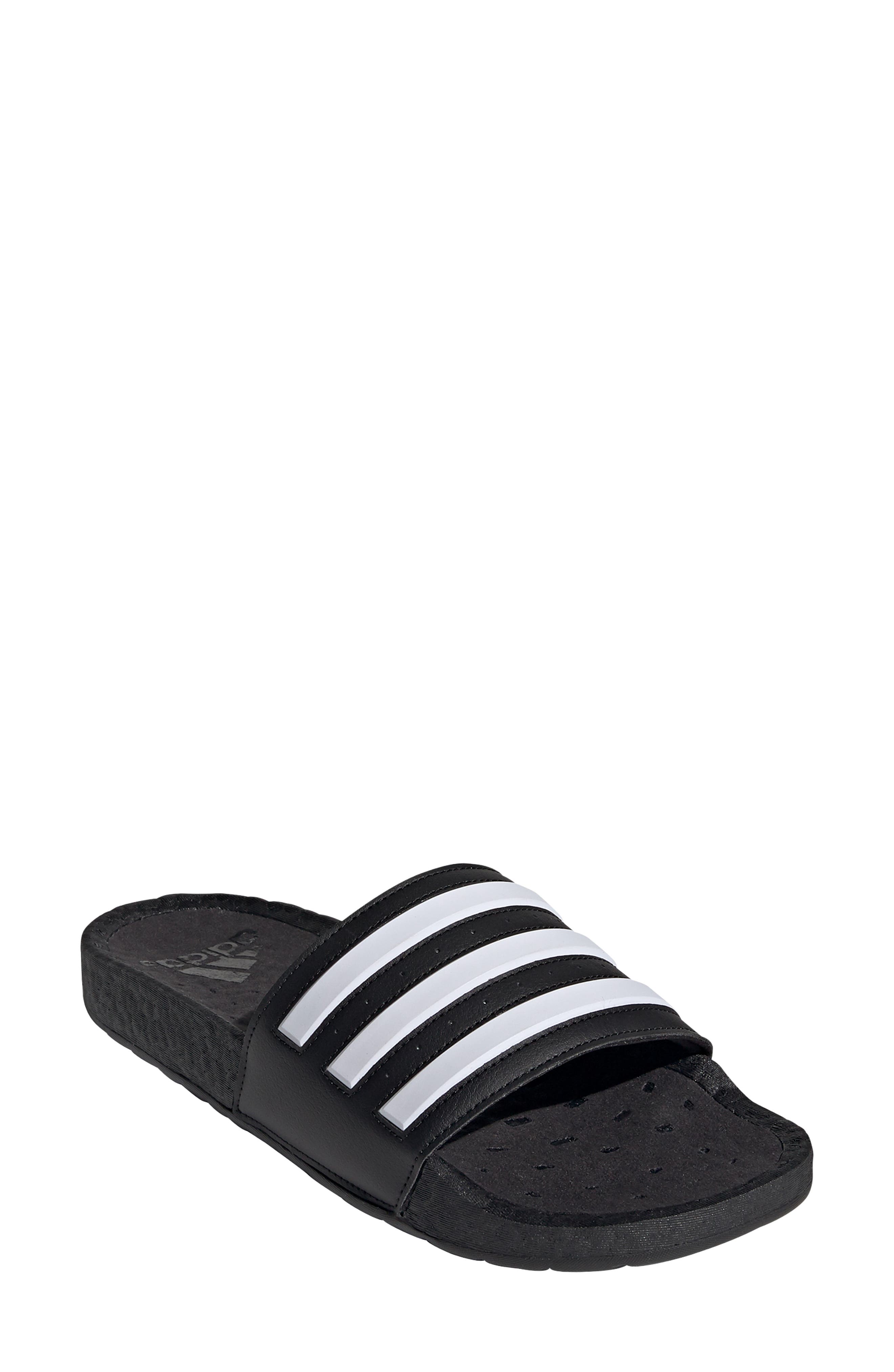 Adilette Boost Sport Slide, Main, color, BLACK/ WHITE/ BLACK