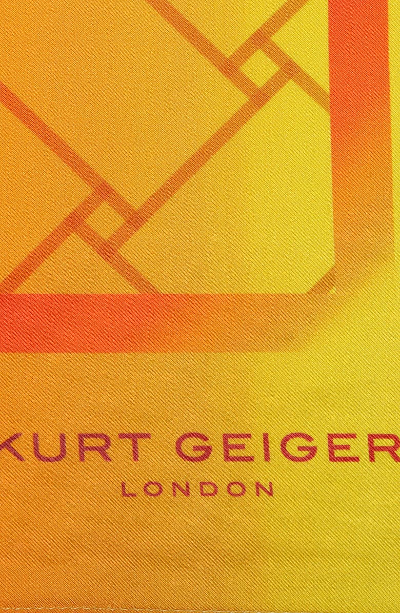 Kurt Geiger London Ombré Print Silk Square Scarf, Alternate, color, Classic Rainbow