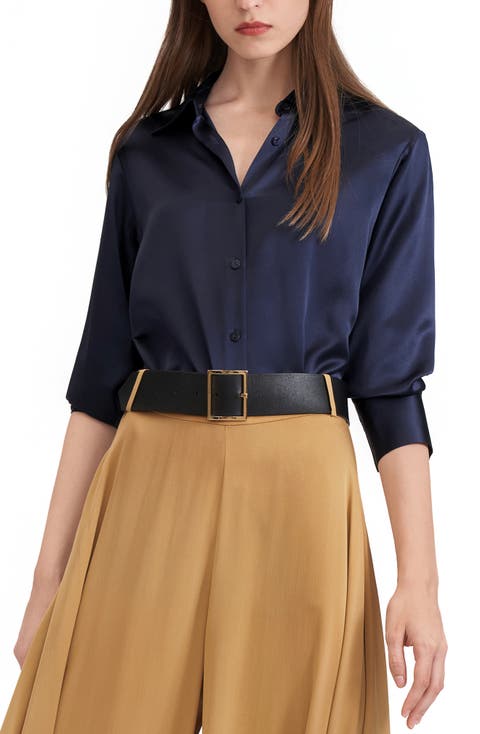 Oversize Style Silk Blouse