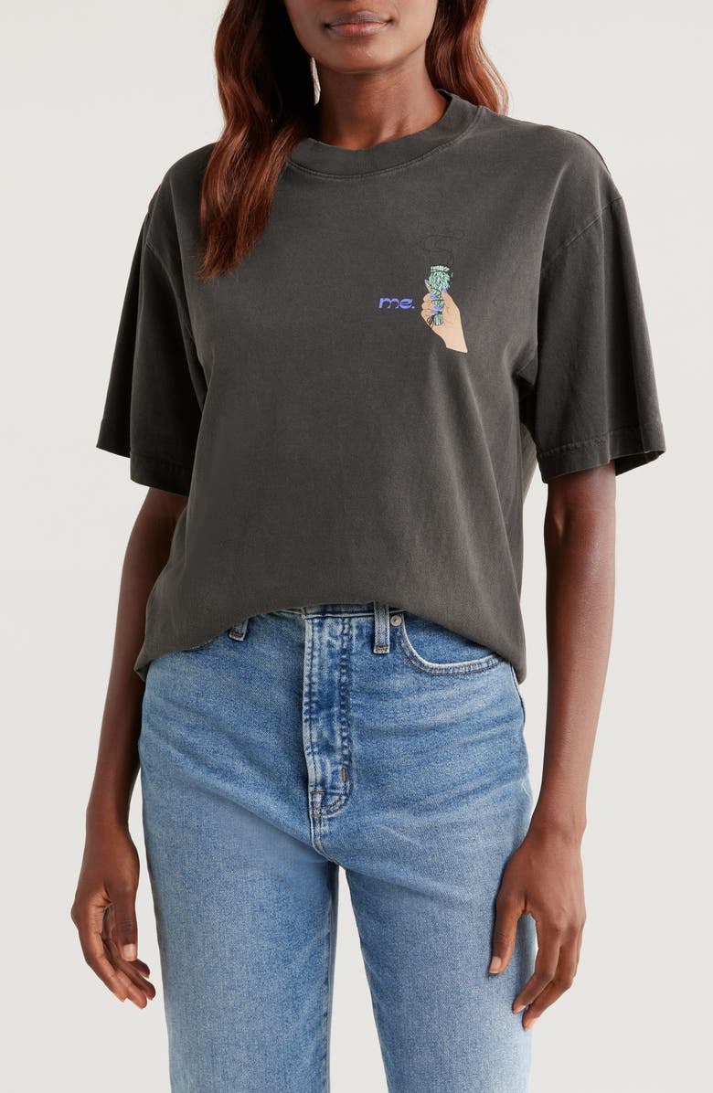 Melody Ehsani Gender Inclusive Sacred Space Graphic T-Shirt, Main, color, 