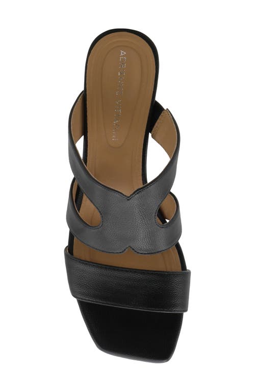 Adrienne Vittadini Adoring Wedge Slide Sandal In Black
