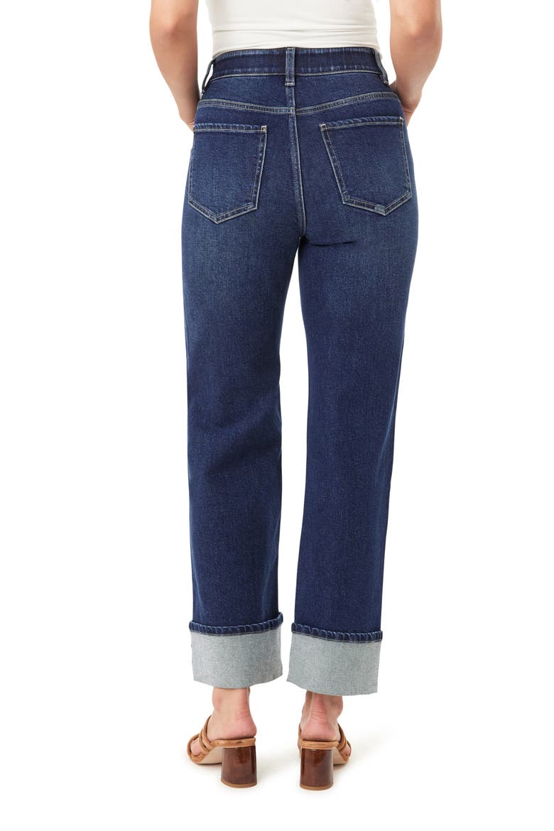The Polished Casual Cuffed Straight Leg Jeans, Alternate, color, CELESTE
