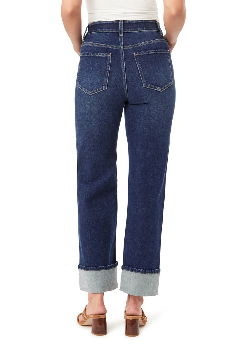 CURVE APPEAL The Polished Casual Cuffed Straight Leg Jeans, Alternate, color, Celeste