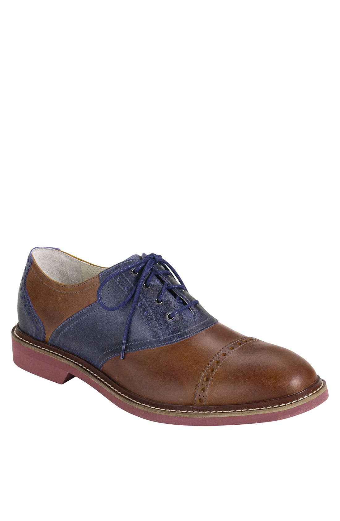 'Air Franklin' Saddle Oxford, Main, color, BOURBON/OCEAN SUEDE