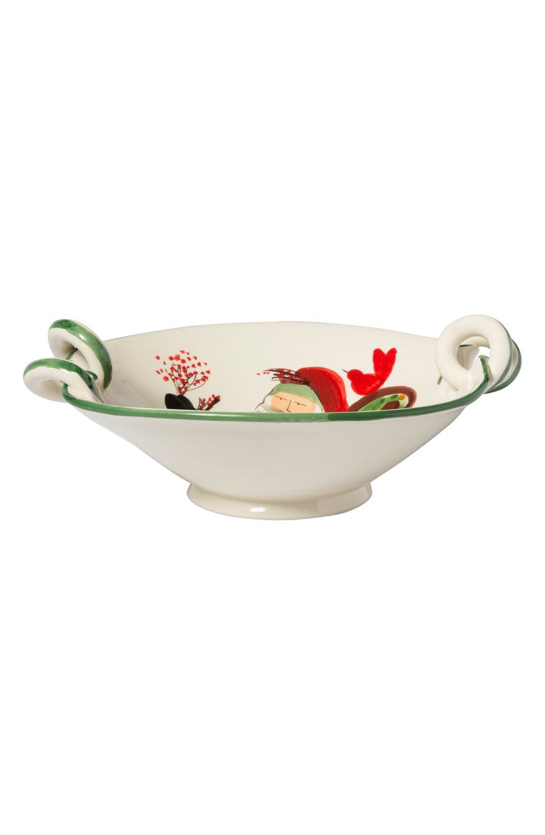 VIETRI Old St. Nick Scallop Handled Bowl, Alternate, color, 