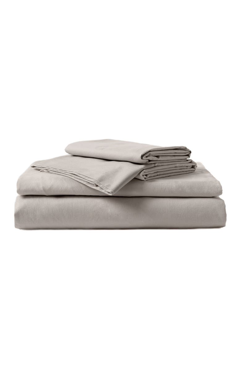 Pact Organic Cotton Organic Room Service Sateen Sheet Set, Main, color, Dove Grey