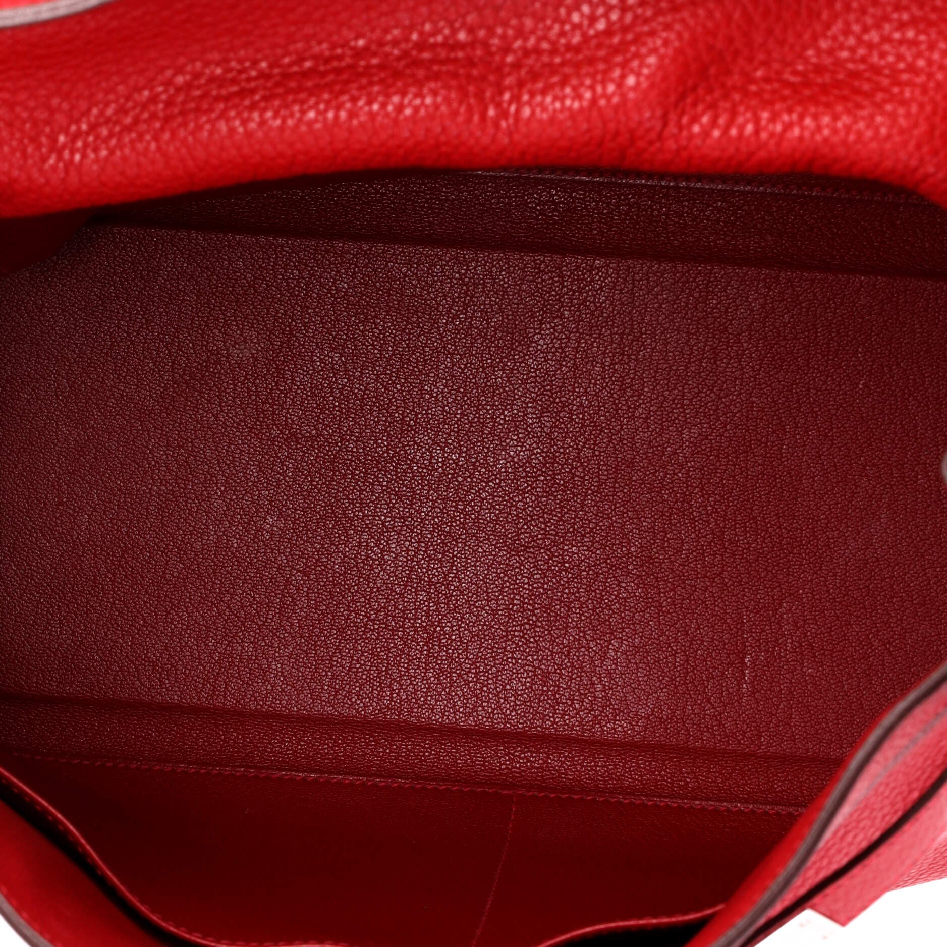 Pre-Owned Hermes Kelly Handbag Red Clemence with Palladium Hardware 35, Alternate, color, Rouge Casaque
