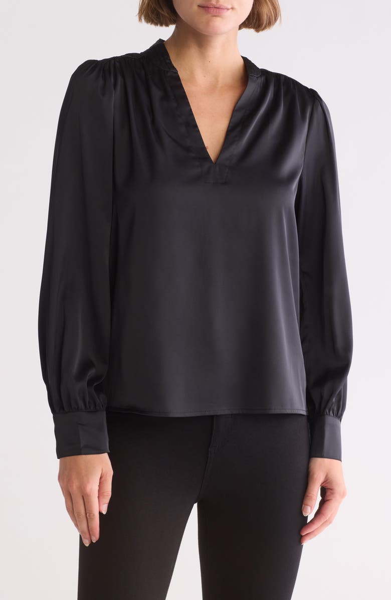 Melrose and Market Long Sleeve Satin Top, Main, color,