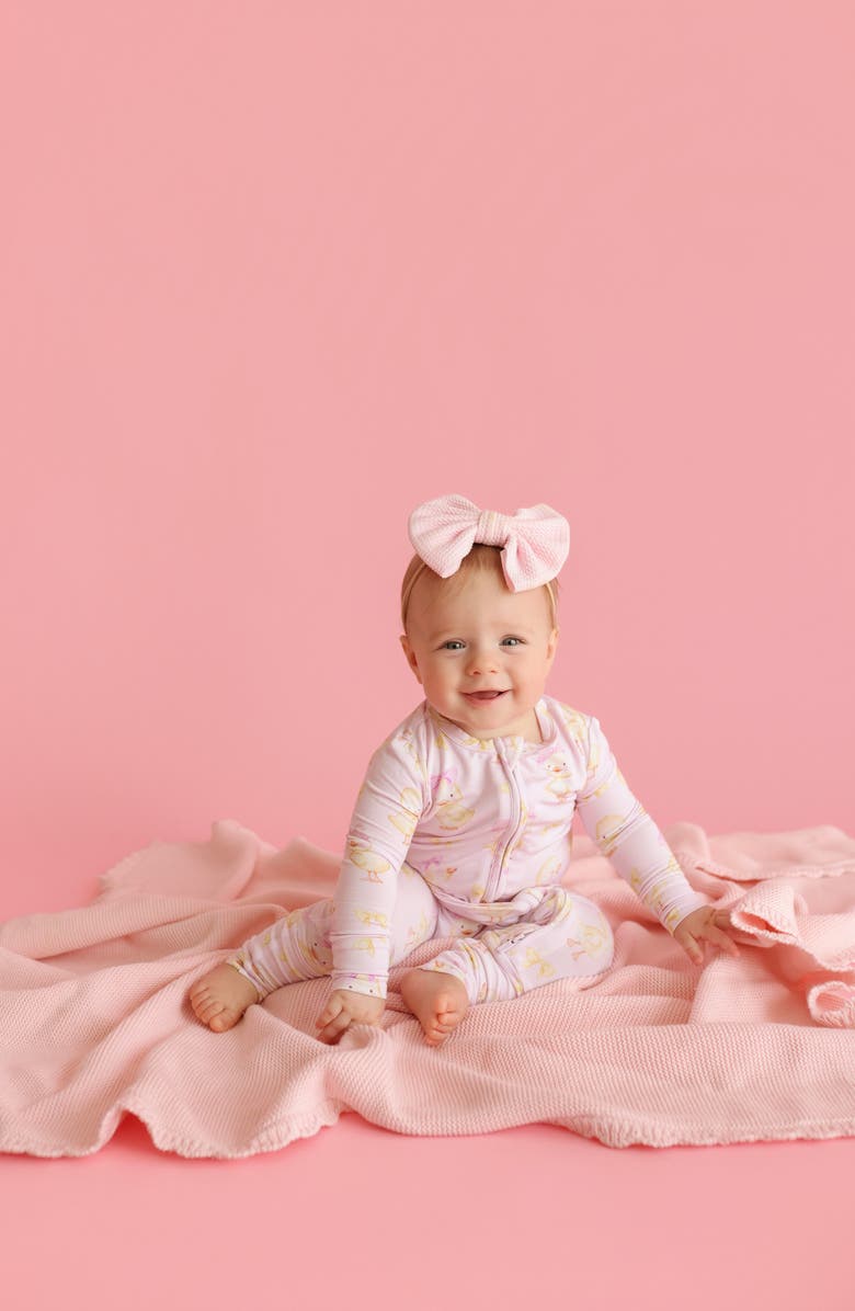 Posh Peanut Edwina Convertible Zip Footie, Alternate, color, Pink