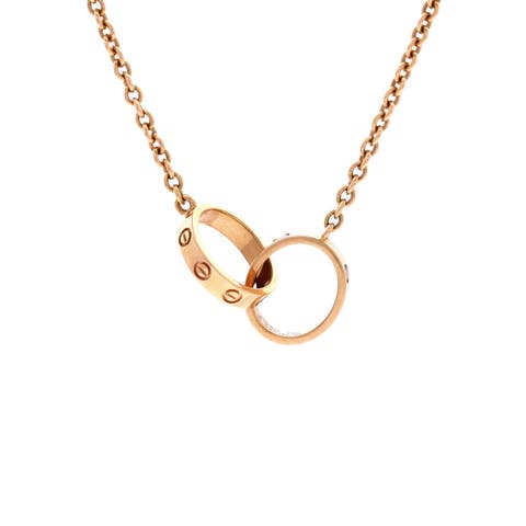 Love Interlocking Necklace 18K Rose Gold