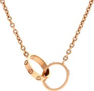Pre-Owned Cartier Love Interlocking Necklace 18K Rose Gold